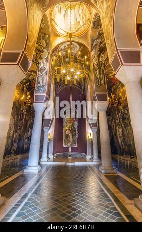 VELIKO TARNOVO, BULGARIA - JULY 26, 2019: Interior of the Ascension Cathedral at the Tsarevets fortress in Veliko Tarnovo, Bulgaria Stock Photo