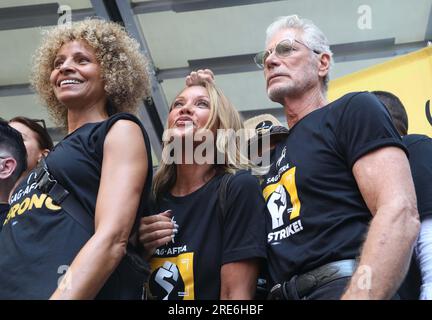 July 24, 2023, New York City, New York, USA: Actor CHLOE GRACE MORETZ seen  at SAG-AFTRA's ˜Rock the City for a Fair Contract' Rally held in Times  Square (Credit Image: © Nancy