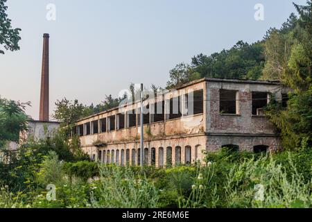 Abandoned factory in Gabrovo, Bulgaria Stock Photo