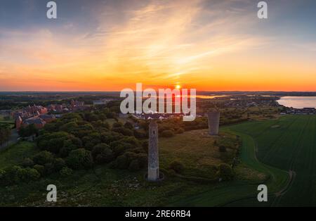 Beautiful summer sunset over Portrane Stock Photo