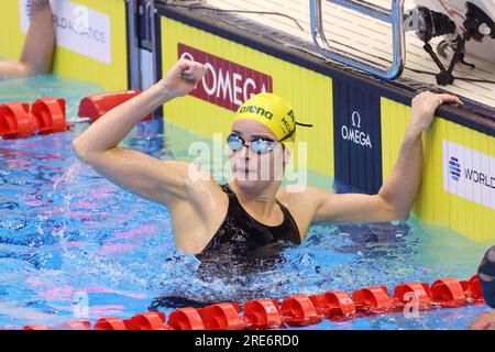 Fukuoka, Japan. 25th July, 2023. Kaylee MCKEOWN (AUS) Swimming : World Aquatics Championships Fukuoka 2023 Women's 100m Backstroke Final at Marine Messe Fukuoka Hall A in Fukuoka, Japan . Credit: YUTAKA/AFLO SPORT/Alamy Live News Stock Photo