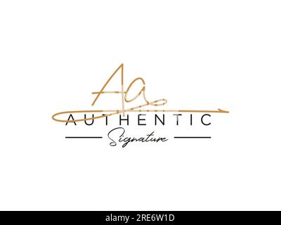AA Signature Logo Template Vector. Stock Vector