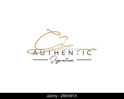 CZ Signature Logo Template Vector. Stock Vector