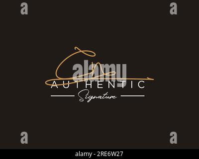CN Signature Logo Template Vector. Stock Vector