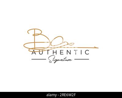BO Signature Logo Template Vector. Stock Vector