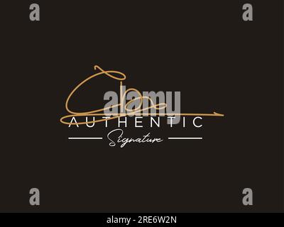 modern and unique handwritten letter CB initials logo design Stock ...