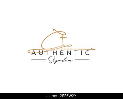 CT Signature Logo Template Vector. Stock Vector
