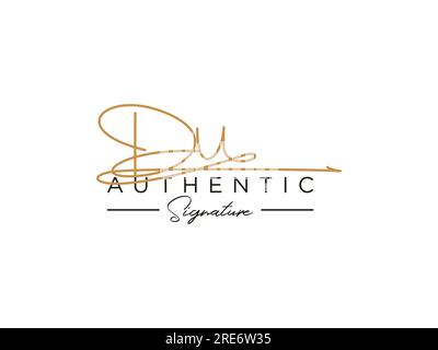 DU Signature Logo Template Vector. Stock Vector