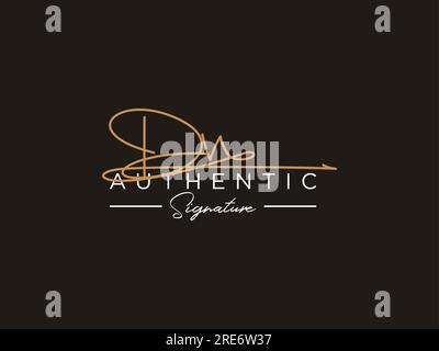 DV Signature Logo Template Vector. Stock Vector
