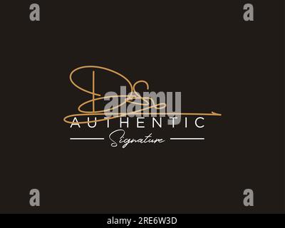 DS Signature Logo Template Vector. Stock Vector