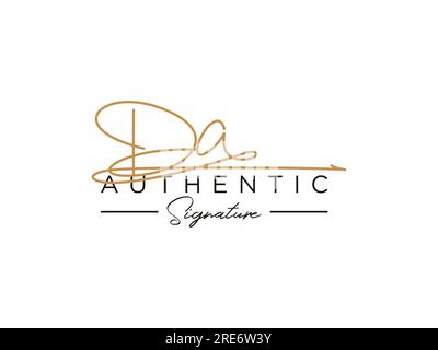 DA Signature Logo Template Vector. Stock Vector