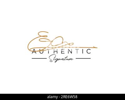 EO Signature Logo Template Vector. Stock Vector