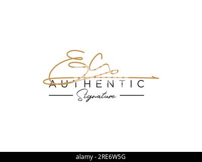 EC Signature Logo Template Vector. Stock Vector