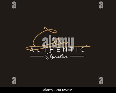 CV Signature Logo Template Vector. Stock Vector
