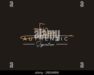 FN Signature Logo Template Vector. Stock Vector
