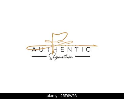 FZ Signature Logo Template Vector. Stock Vector