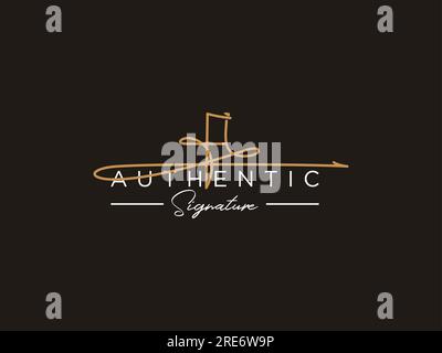 FI Signature Logo Template Vector. Stock Vector