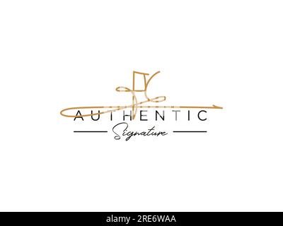 FR Signature Logo Template Vector. Stock Vector
