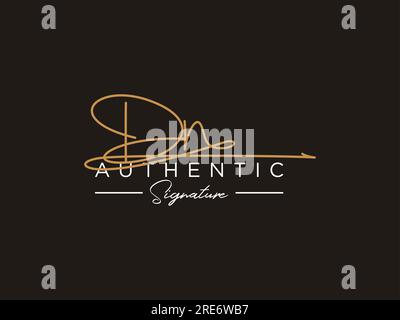 DN Signature Logo Template Vector. Stock Vector