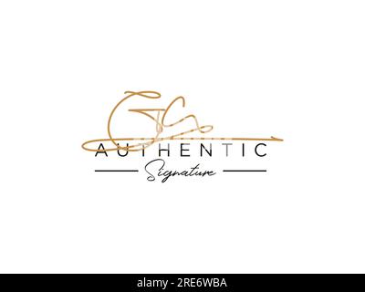 GC Signature Logo Template Vector. Stock Vector