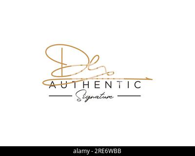 DE Signature Logo Template Vector. Stock Vector