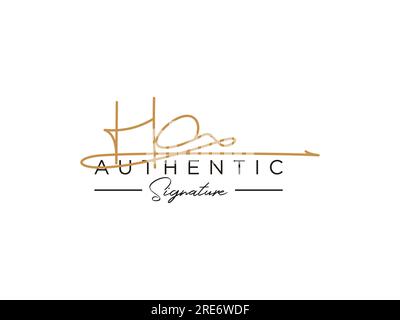 HO Signature Logo Template Vector. Stock Vector