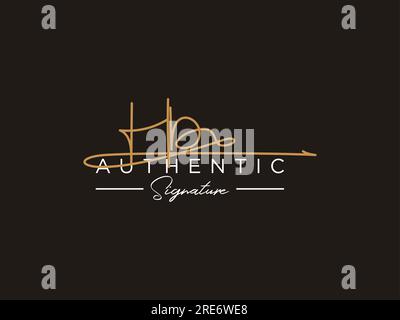 HB Signature Logo Template Vector. Stock Vector