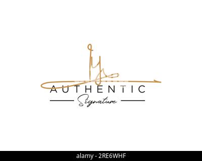 IY Signature Logo Template Vector. Stock Vector
