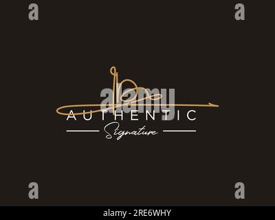 IB Signature Logo Template Vector. Stock Vector