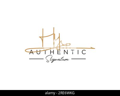 HY Signature Logo Template Vector. Stock Vector