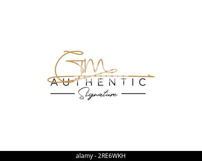 Initial gm beauty monogram and elegant logo design, handwriting • wall  stickers m, gm, wedding