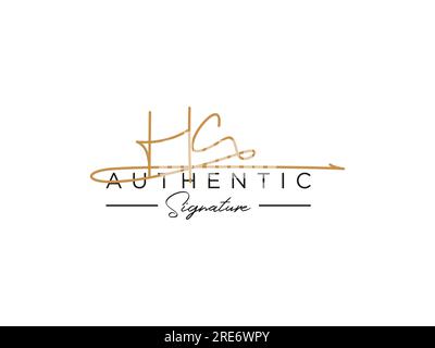 HC Signature Logo Template Vector. Stock Vector