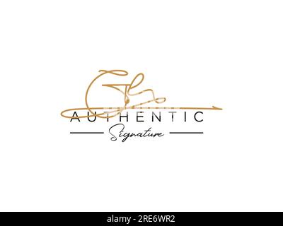 GE Signature Logo Template Vector. Stock Vector