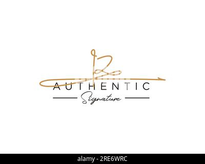 IZ Signature Logo Template Vector. Stock Vector