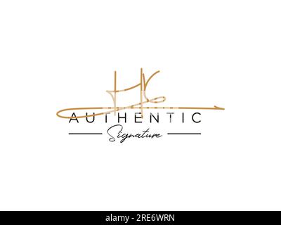 HR Signature Logo Template Vector. Stock Vector