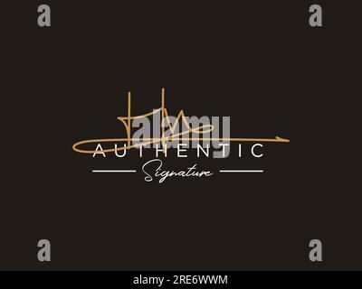 HV Signature Logo Template Vector. Stock Vector
