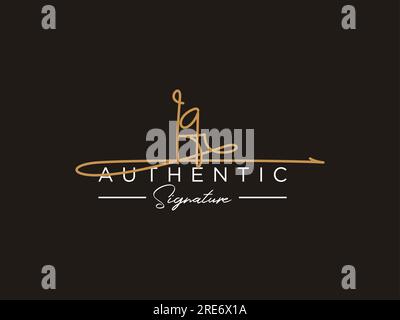 IQ Signature Logo Template Vector. Stock Vector