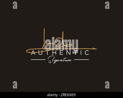 LD Signature Logo Template Vector. Stock Vector