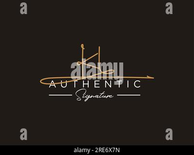 KL Signature Logo Template Vector. Stock Vector