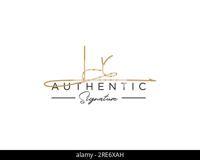 LR Signature Logo Template Vector. Stock Vector