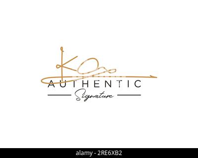 KO Signature Logo Template Vector. Stock Vector