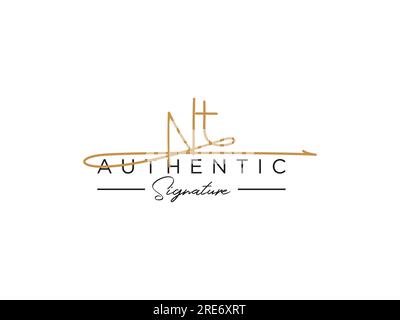 NT Signature Logo Template Vector. Stock Vector