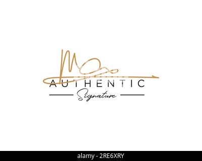 MO Signature Logo Template Vector. Stock Vector
