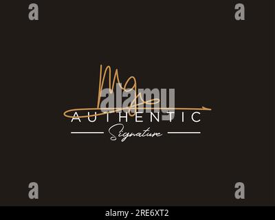 MG Signature Logo Template Vector. Stock Vector