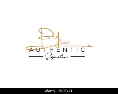 PY Signature Logo Template Vector. Stock Vector