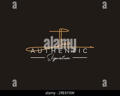 TL Signature Logo Template Vector. Stock Vector