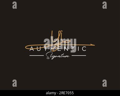 YI Signature Logo Template Vector. Stock Vector