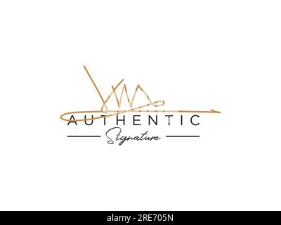 VW Signature Logo Template Vector. Stock Vector