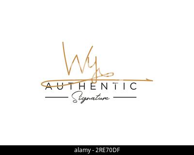WY Signature Logo Template Vector. Stock Vector