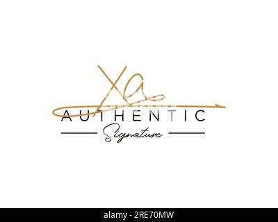 XA Signature Logo Template Vector. Stock Vector